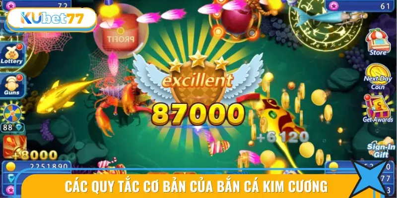 Tìm hiểu luật chơi game bắn cá kim cương đổi thưởng tại KUBET77.
