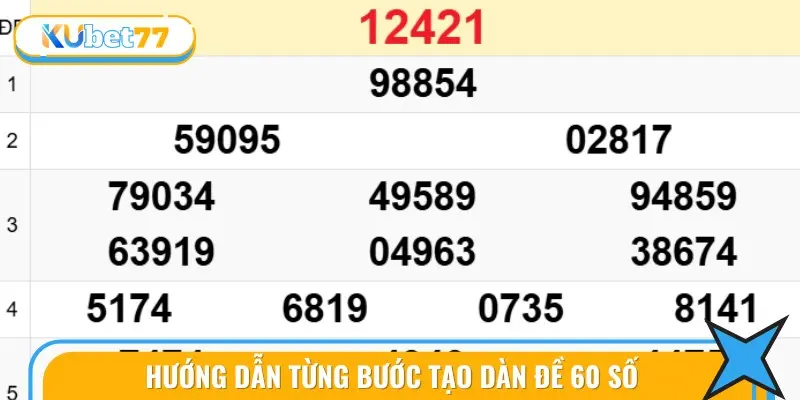Từng bước cụ thể để tạo dàn đề 60 số đánh quanh năm chính xác